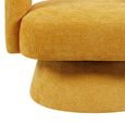 Orla Swivel Accent Chair - Curved Back - Ochre - Fabric