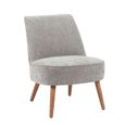 Reagan Accent Armless Chair - Grey - Fabric and Wood