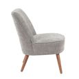 Reagan Accent Armless Chair - Grey - Fabric and Wood