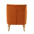 Tara Accent Armchair - Burnt Orange Velvet - Fabric and Oak