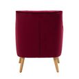 Tara Accent Armchair - Dark Crimson Velvet - Fabric and Oak