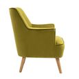 Tara Accent Armchair - Pistachio Velvet - Fabric and Oak