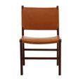 Inca Chair - Antique Brown Leather with Teak Wood