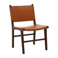 Inca Chair - Antique Brown Leather with Teak Wood