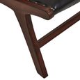 Inca Chair - Black Cow Leather with Teak Wood - Lounge