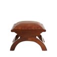 Inca Chair - Brown Leather with Footstool