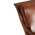 Inca Chair - Brown Leather with Footstool