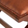 Inca Chair - Brown Leather with Footstool