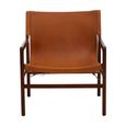 Inca Chair - Brown Leather with Teak Wood - Sling