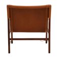Inca Chair - Brown Leather with Teak Wood - Sling