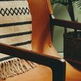 Inca Chair - Brown Leather with Teak Wood - Sling