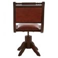 Inca Chair - Brown Leather with Teak Wood - Swivel