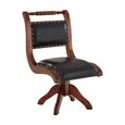 Inca Chair - Swivel - Black Leather