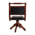 Inca Chair - Swivel - Black Leather