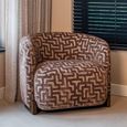 Hannah Lounge Chair - Labyrinth - Brown - Fabric and Wood