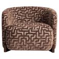 Hannah Lounge Chair - Labyrinth - Brown - Fabric and Wood