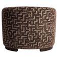 Hannah Lounge Chair - Labyrinth - Brown - Fabric and Wood