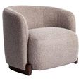 Hannah Lounge Chair - Chunky - Mocca - Fabric and Wood