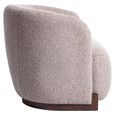 Hannah Lounge Chair - Chunky - Mocca - Fabric and Wood