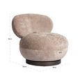 Jace Swivel Lounge Chair - Sand - Fabric and Metal