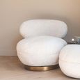 Jace Cream Fabric and Gold Accent Chair