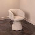 Madeline Cream Fabric Swivel Chair