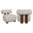 Arabella Beige Fabric Accent Chair