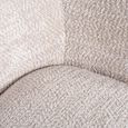 Estelle Swivel Lounge Chair - Cream - Fabric and Metal