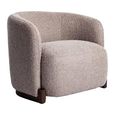Hannah Lounge Chair - Chunky - Mocca - Fabric and Wood