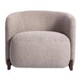 Hannah Lounge Chair - Chunky - Mocca - Fabric and Wood