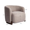 Hannah Lounge Chair - Chunky - Mocca - Fabric and Wood