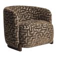Hannah Lounge Chair - Labyrinth - Brown - Fabric and Wood
