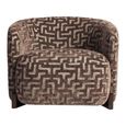 Hannah Lounge Chair - Labyrinth - Brown - Fabric and Wood