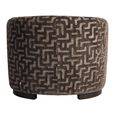 Hannah Lounge Chair - Labyrinth - Brown - Fabric and Wood