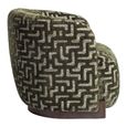 Hannah Lounge Chair - Labyrinth - Moss - Fabric and Wood