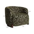 Hannah Lounge Chair - Labyrinth - Moss - Fabric and Wood
