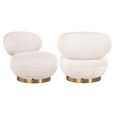Jace Cream Fabric and Gold Accent Chair