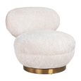Jace Cream Fabric and Gold Accent Chair