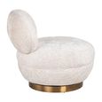 Jace Cream Fabric and Gold Accent Chair