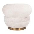 Jace Cream Fabric and Gold Accent Chair