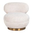 Jace Cream Fabric and Gold Accent Chair