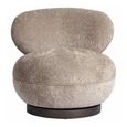 Jace Swivel Lounge Chair - Sand - Fabric and Metal