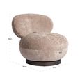 Jace Swivel Lounge Chair - Sand - Fabric and Metal