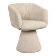Madeline Cream Fabric Swivel Chair