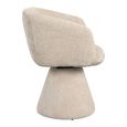Madeline Cream Fabric Swivel Chair