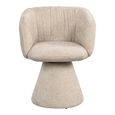 Madeline Cream Fabric Swivel Chair