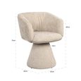 Madeline Cream Fabric Swivel Chair