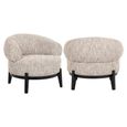 Montana Natural Fabric Accent Chair with Black Legs