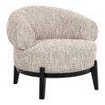 Montana Natural Fabric Accent Chair with Black Legs