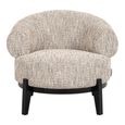 Montana Natural Fabric Accent Chair with Black Legs